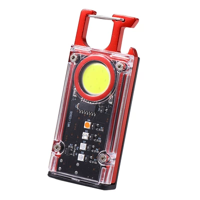 UV fənərlər: Flashlight, Pocket Flashlight - gz01811-red-rectangular-keychain-light