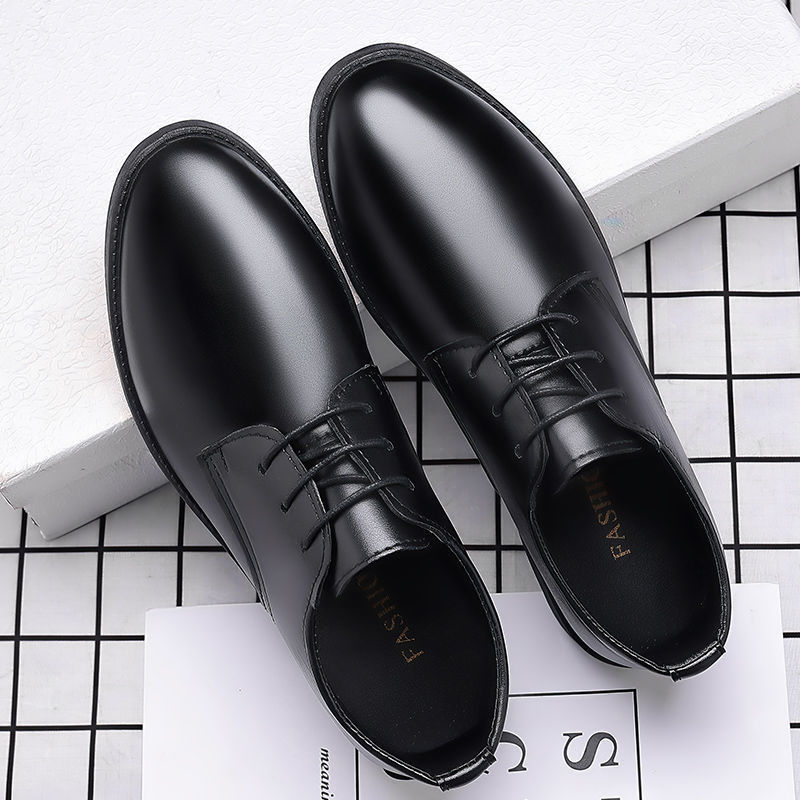 leather shoes formal wear business affairs black Occupation Casual shoes man England Wedding shoes Soft leather go to work shoes Groomsman