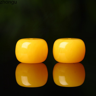 Natural Amber Beeswax Old-Style Beads Single Beads Round Beads Large Mound Small Donut Cake Loose Beads Accessories Toy Bracelets
