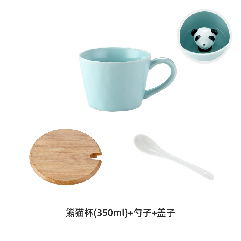 Taza de cerámica de dibujos animados taza de alta apariencia creativa ins taza de café nórdica taza de desayuno taza de agua taza de regalo