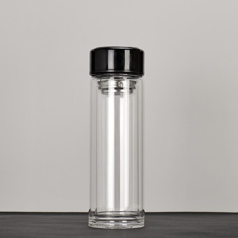 Inteligente pantalla táctil LED pantalla TEMPERATURA AGUA taza de doble capa borosilicato vidrio negocio té taza regalo al por mayor