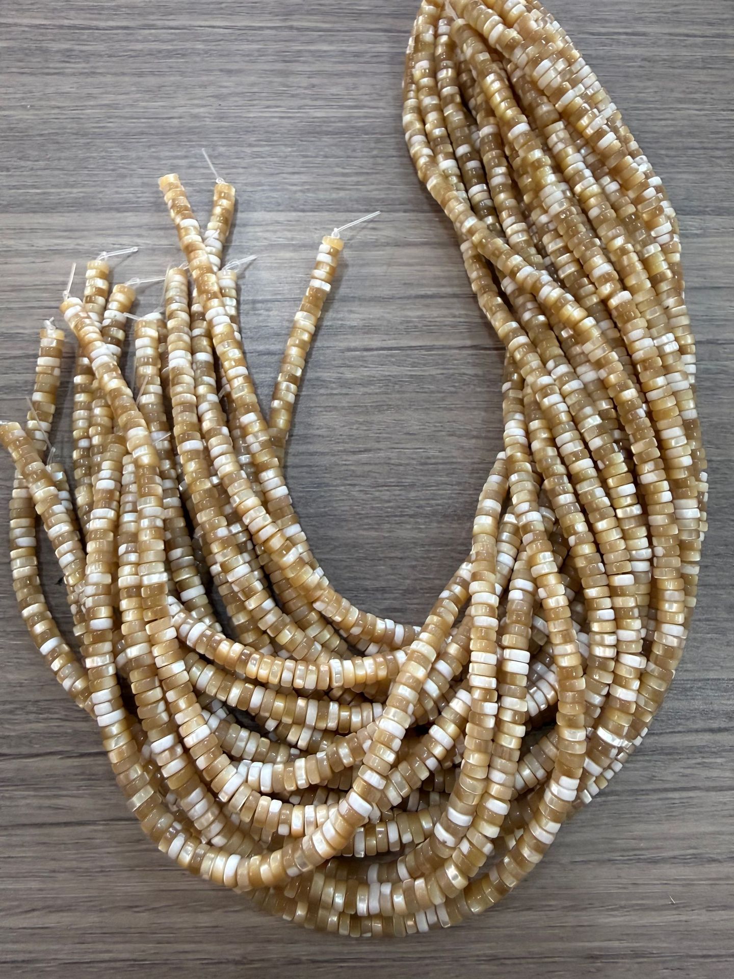 Deep-sea shell pearls, horseshoe snail discs, white mother-of-pearl spacer beads, DIY semi-finished jewelry accessories, wholesale from the source