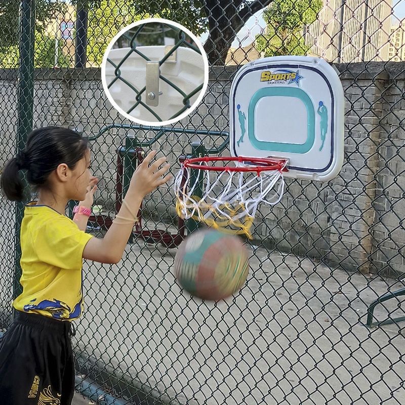 家用儿童挂式篮球框户外球场铁丝网可移动篮筐成人投篮标准蓝球架