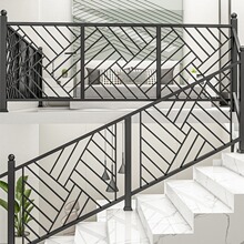 楼梯阁铁室内别墅阳台实木围栏艺盾手简博防护栏护栏防滑栏杆扶手