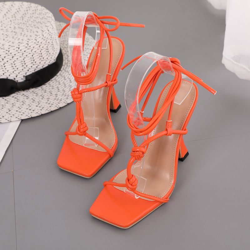 new style square toe straps high-heeled sandals NSSO62187