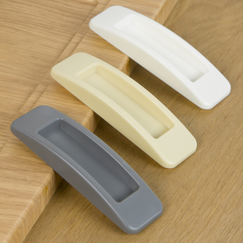 手把无痕贴门窗拉手塑料款衣柜橱门推拉配件素色把手抽屉箱包拉手|ms