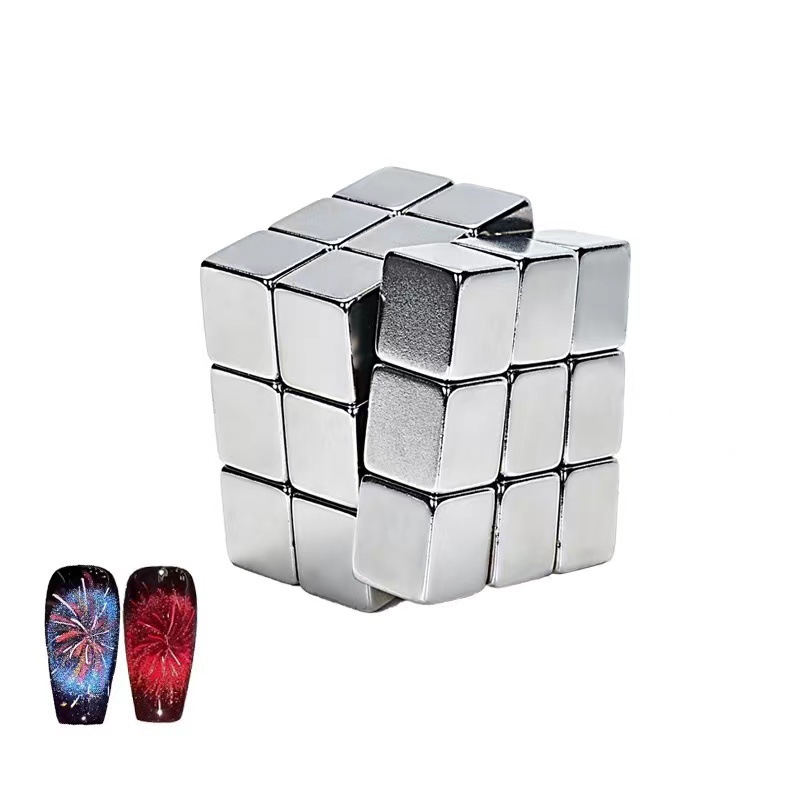 Suministro directo transfronterizo de arte de uñas cuadrado imán fuerte pegamento de esmalte de uñas arte de uñas elegante herramienta de imán de ojo de gato multifuncional