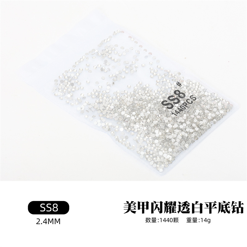 Accesorios de uñas diamante plano transparente AB diamante uñas taladro DIY decoraciones oro inferior plata inferior calidad rhinestone color mezclado diamante