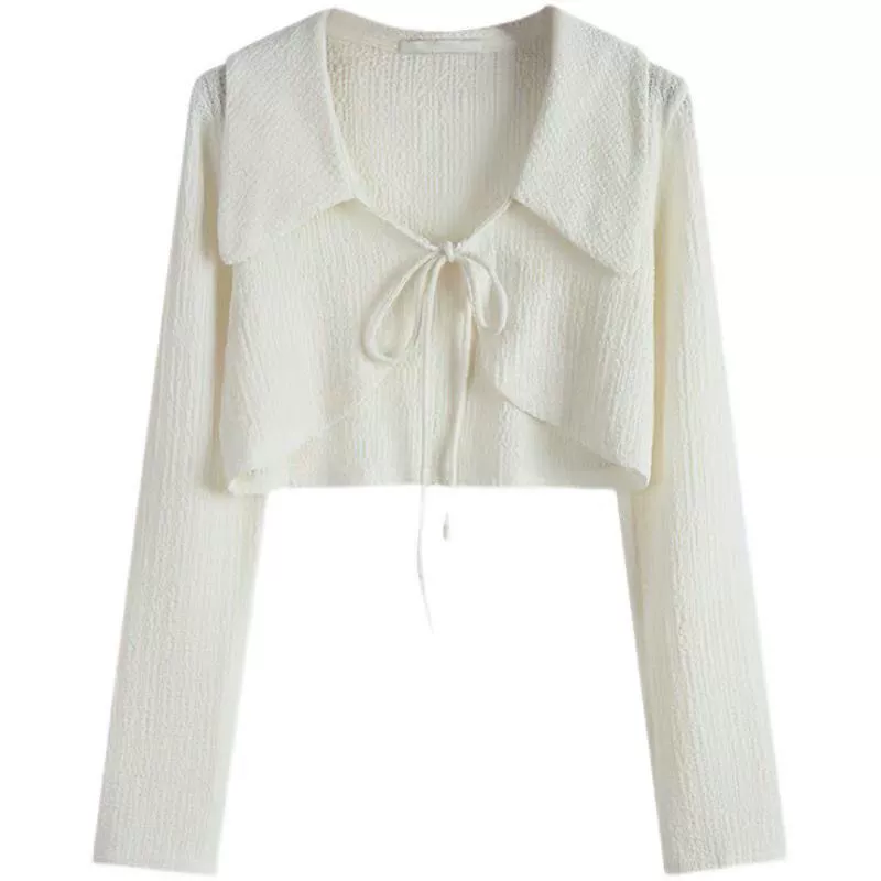 Короткая кардиган-кофта без рукавов, куртка от солнца на лето, стиль Chanel, лёгкая, универсальный размер
