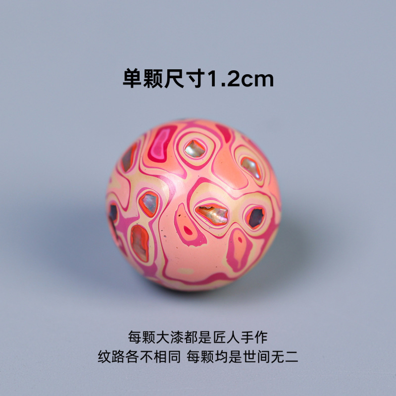 大きな漆ビーズ 12 ミリメートル螺鈿ルースビーズメーカー卸売ブレスレットシングルビーズ仏ビーズ DIY マルチ宝ブレスレットアクセサリー|undefined