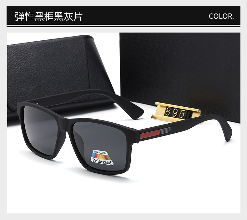 Neue Sonnenbrillen Herrenmodell Vintage Universalstil polarisierte Sonnenbrillen Premium-Look Outdoor Angeln Radfahren Eckige Sonnenbrillen