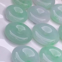 直播货源珠宝饰品 阳绿平安扣翡翠吊坠天然缅甸翡翠A货批发