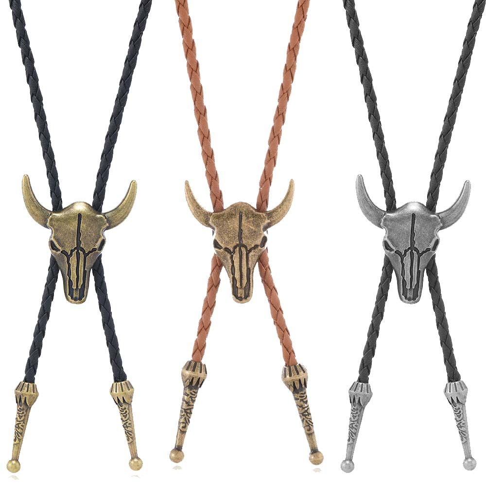크로스보더 황소머리 오각별 목걸이, 패셔너블한 레트로 합금 소 모양, 개성있고 창의적인 다용도 캐주얼 남녀공용 목걸이