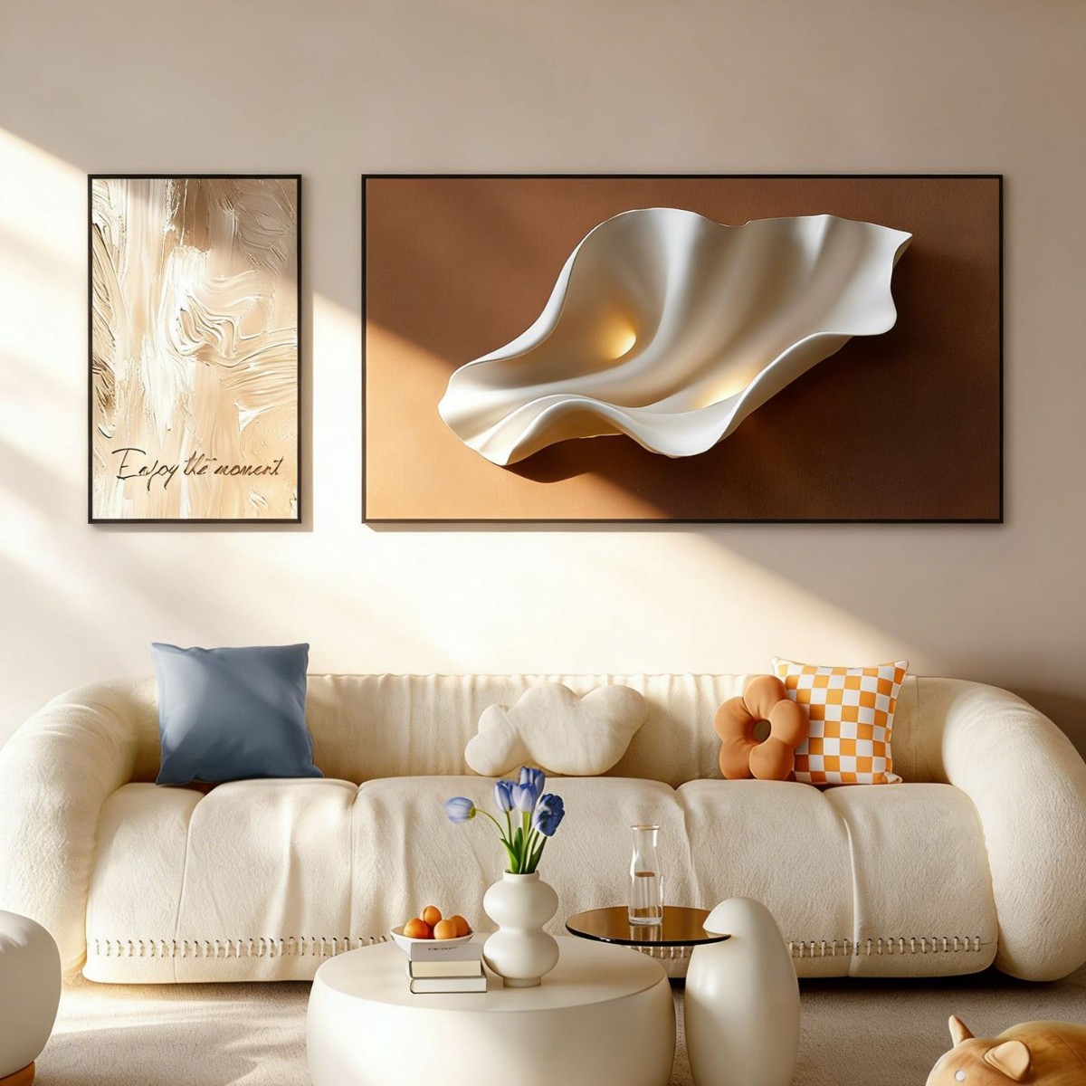 Luz de lujo de alto nivel pintura de decoración de la sala de estar estereoscópica abstracta sofá fondo pintura mural simple moderna pintura colgante