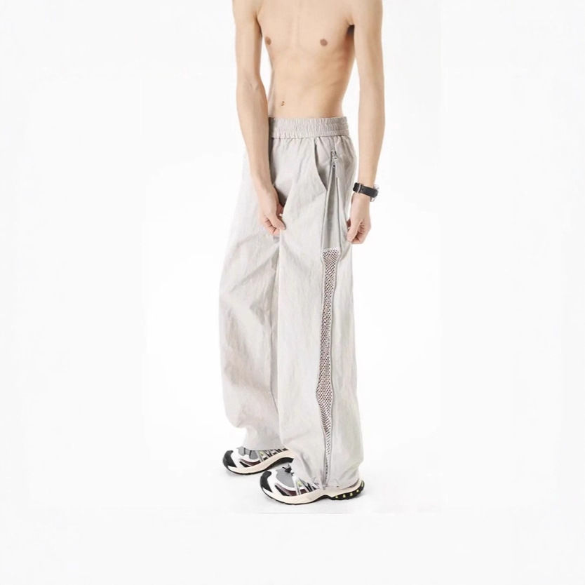 Mesh Breathable Quick-Drying Softshell Pants Men's Summer Thin Side Zipper Cargo Pants Outdoor Professional Hiking and Mountaineering Pants