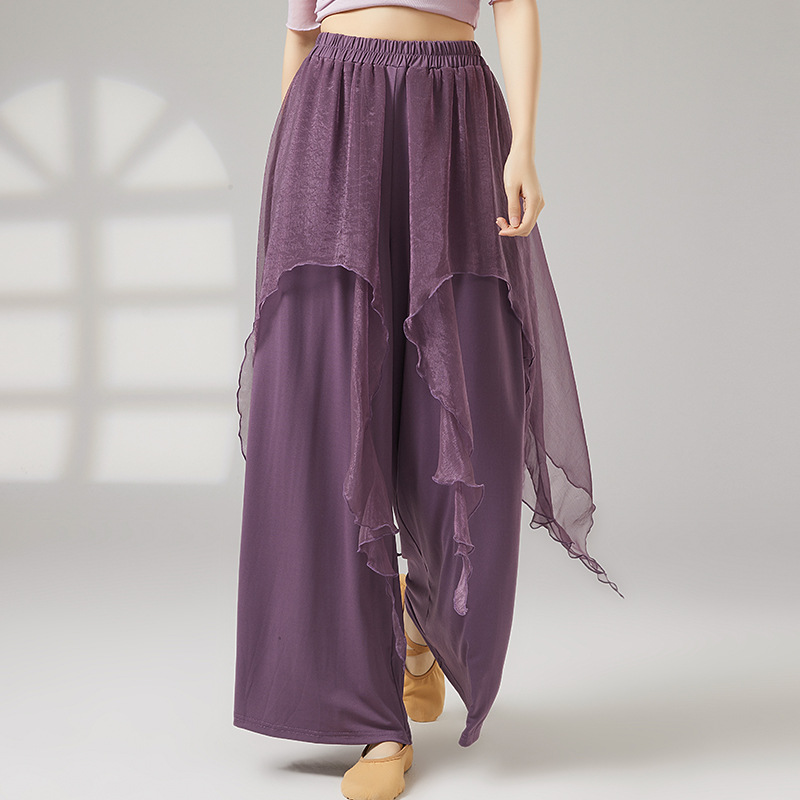 Modern Dance Practice Clothes, Dance Pants, Women's Loose New Performance Clothes, Classical Dance Elegant Wide-Leg Pants