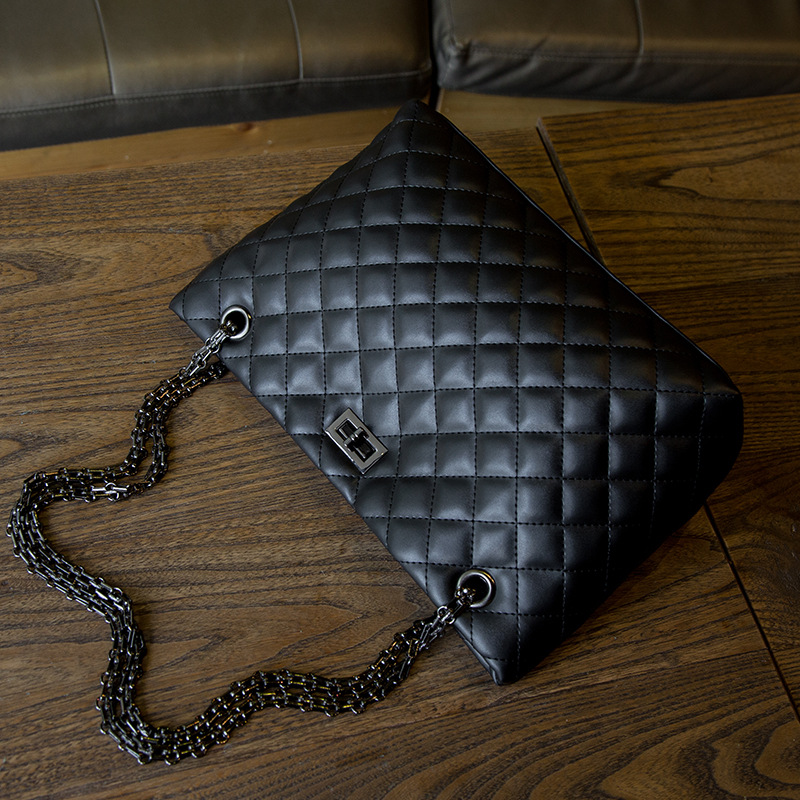 Bolso de mujer de alta gama y nicho de cadena, novedad primavera/verano 2024, bolso de rejilla de diamantes, gran capacidad para desplazamientos en diagonal_voghion.com