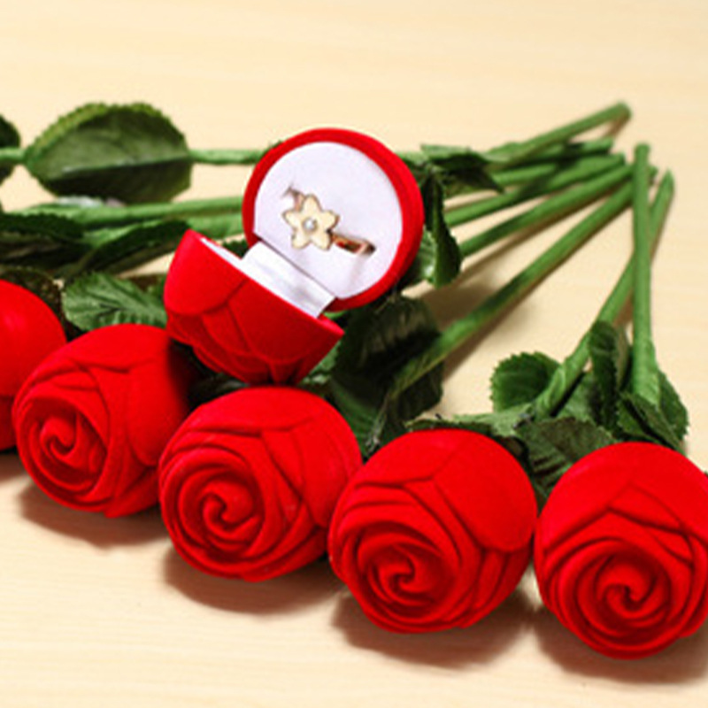 厂家供应礼品戒指盒花形简约礼品包装盒子 礼品包装盒戒指花盒