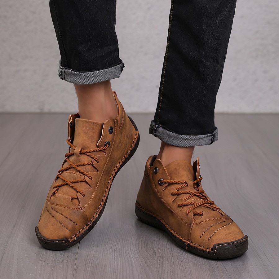 Zapatos de cuero casuales de invierno transfronterizos zapatos perezosos con cremallera lateral para hombres zapatos de negocios para hombres británicos zapatos de guisantes ligeros zapatos para hombres