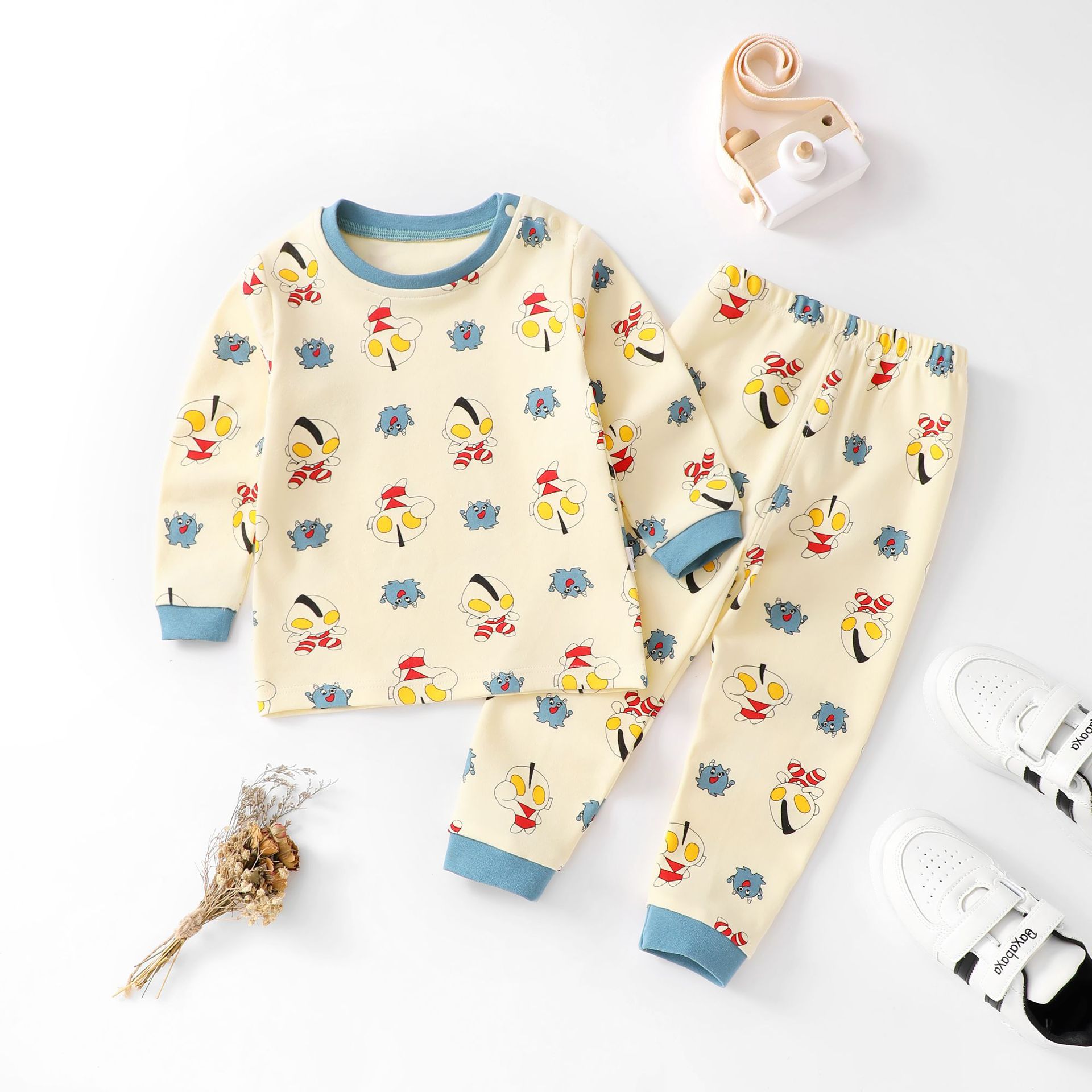 婴儿48-72个月长袖连体哈衣男女宝宝春秋装新生儿套装纯棉卡通爬