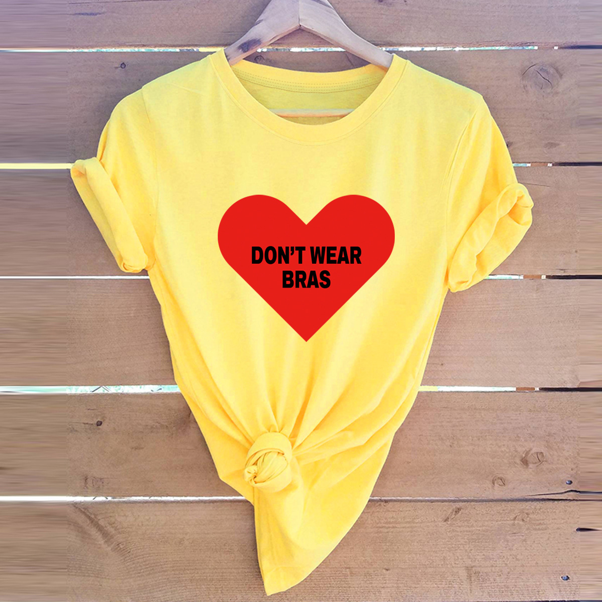 popular love heart printed cotton t-shirt NSSN40350