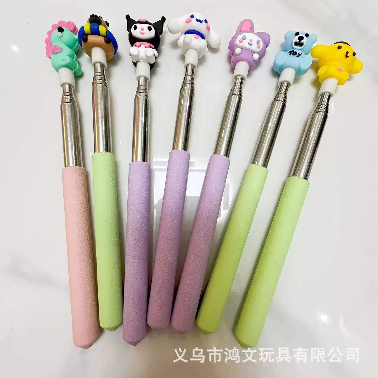 卡通指读棒不锈钢伸缩指读棒儿童阅读手指指挥棒教鞭教师教学杆