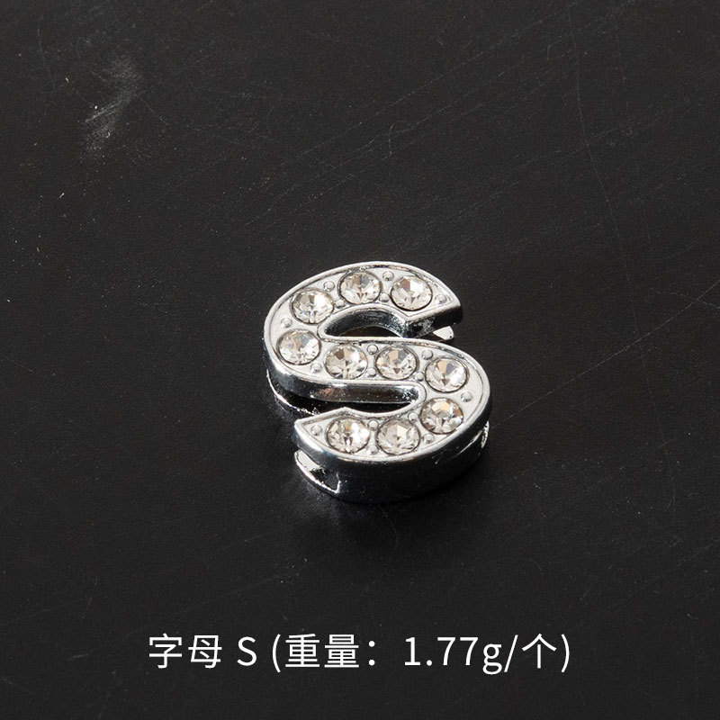英語のアルファベットの数字の合金のネックレスのペンダントはダイヤモンドのブレスレットのペンダントのアイデアのアクセサリーの手作りのDIY材料を入れます。