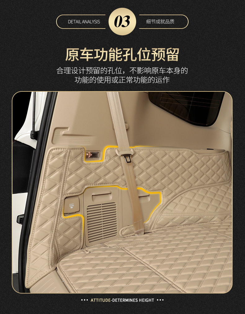 23-25 New Model Land Cruiser Trunk Mat Lc300 Full Surround Rear Compartment Mat Lc71 Land Cruiser Modification
