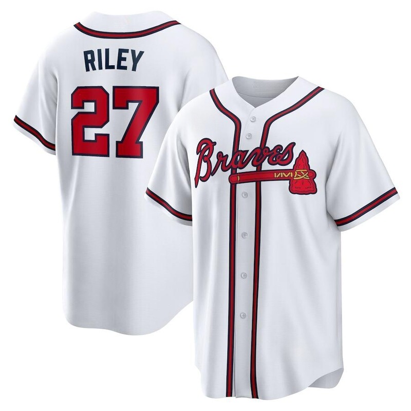 Cross-Border Mlb Atlanta Braves Team 13 # Acuña Jr. Baseball Uniform Embroidered Short-Sleeved Jersey Wholesale