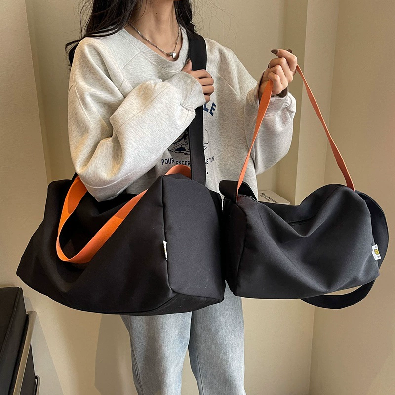 Новая простая повседневная спортивная стильная нейлоновая большая сумка, женская сумка через плечо контрастного цвета, модная сумка большой емкости, оптовая продажа