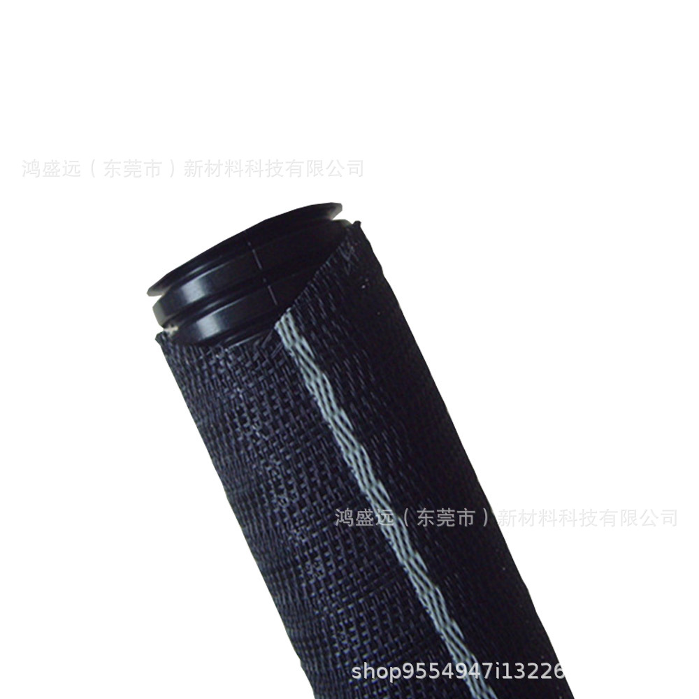 白边开口全胶丝自卷管阻燃耐磨汽车线束胶管保护绝缘电线编织网管