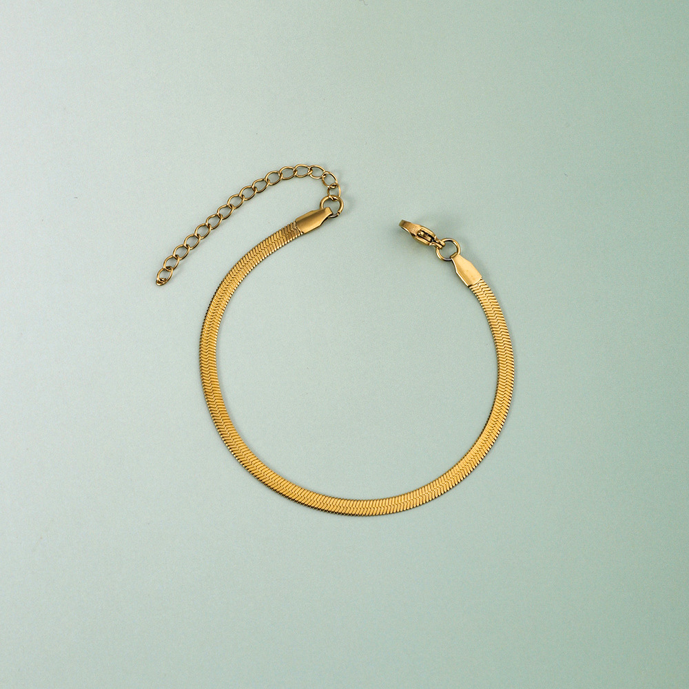 20g Weight 18K Gold Plated Plating Material Chain Bracelet Classification 304 Stainless Steel Chain Material cable chain, snake chain Chain Type 1 Piece Quantity Holiday, Daily Occasion 304 Stainless Steel Material Geometric Pattern Women's Gender Simple Style, Classic Style Style Plating Craft 18K Gold Plated Geometric 304 Stainless Steel Simple Style Classic Style Plating 304 Stainless Steel Chain Bracelet 20