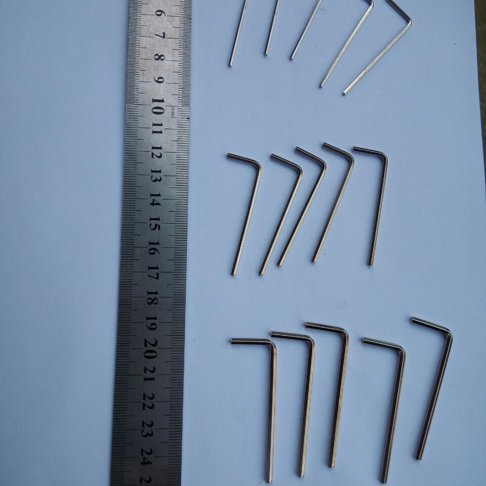 1.5MM镀镍内六角板手，配合M3机米内六角螺丝