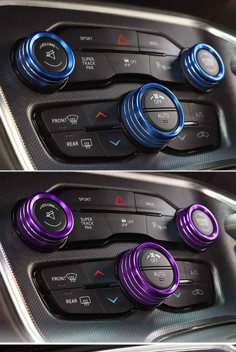 Suitable for 15-20 Dodge Durango Challenger Car Central Air Conditioning Knob Ring Decorative Ring Interior