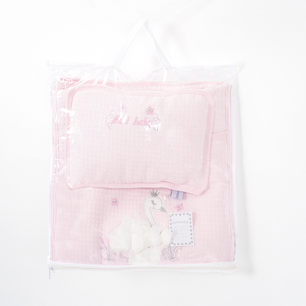 Sunnozy super suave ropa de cama para recién nacidos 3 piezas juego de artefactos para dormir bolsas de dormir bebés set de almohadas manta para bebés