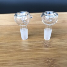 玻璃水烟枪配件14塞30球玻璃炮头内凹口斗大烟雾高端大气卷烟