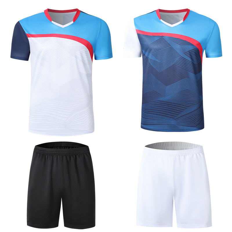 Badminton clothing suit summer men's and women's table tennis tennis match training exercise short sleeve cross-border foreign trade breathable