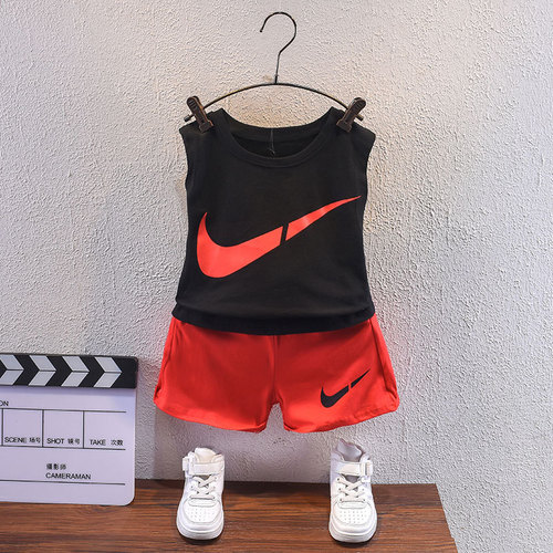 Boy's summer set, thin and stylish 2024 new fashion middle child casual children's two-piece set
