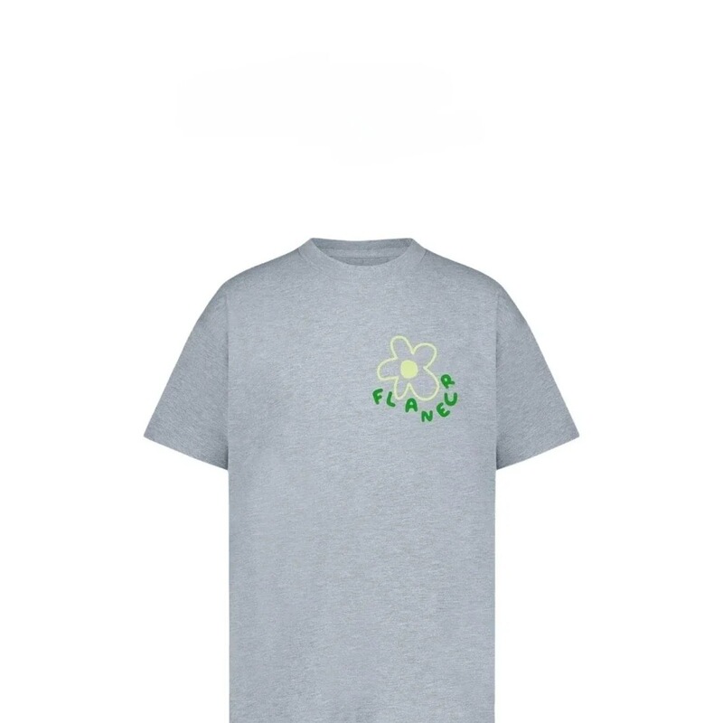 【European Size Cotton T-Shirt】2025 Flaneur Homme Floral Graphic Brand Pattern Print T-Shirt Summer Luxury