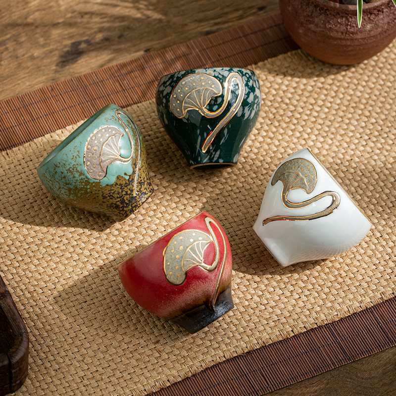 Horno de estilo japonés taza de té cerámica Kung Fu juego de té taza única taza maestra taza personal 4 taza de regalo logotipo personalización