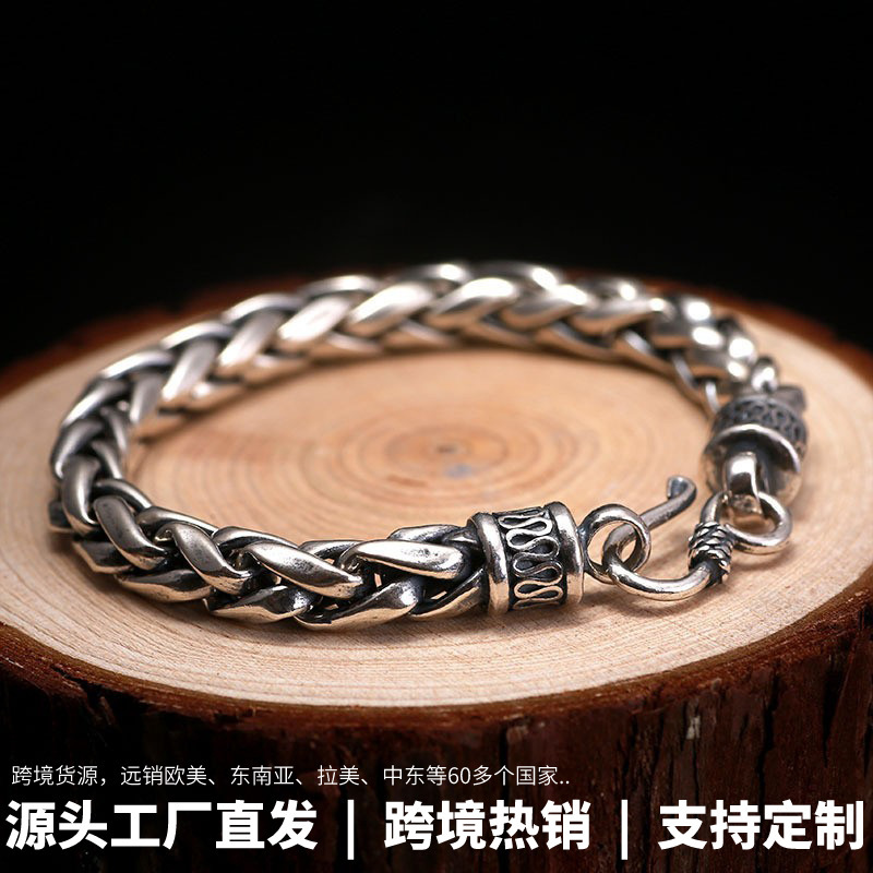 Cross-border hot new fashion Bracelet Men's keel bracelet retro fashion woven punk bracelet factory direct sales