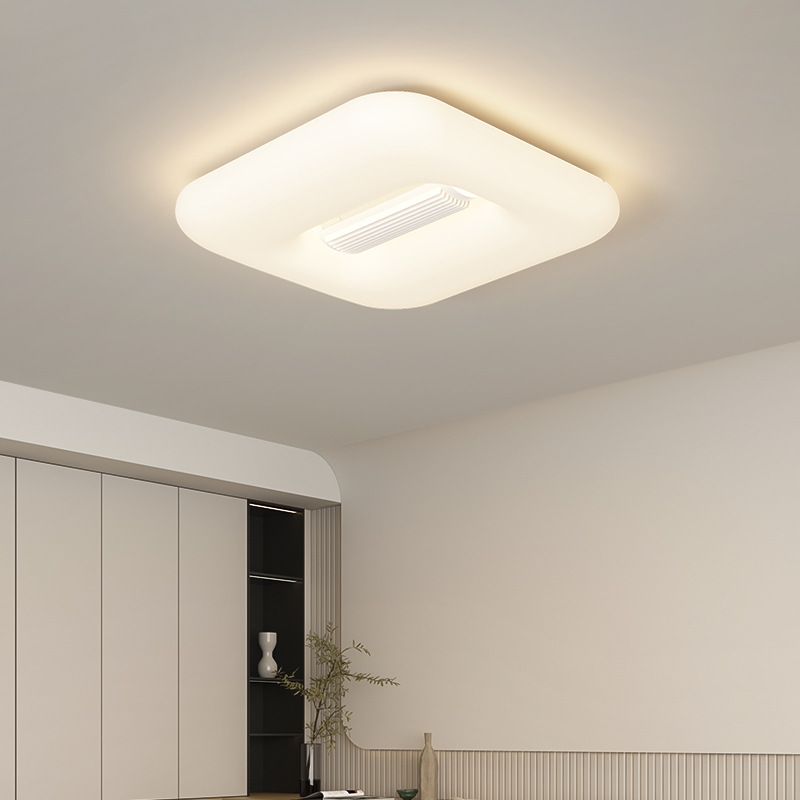 Protección ocular LED de espectro completo habitación sin ventilador de hoja lámpara de techo sala de estar comedor dormitorio iluminación moderna y simple