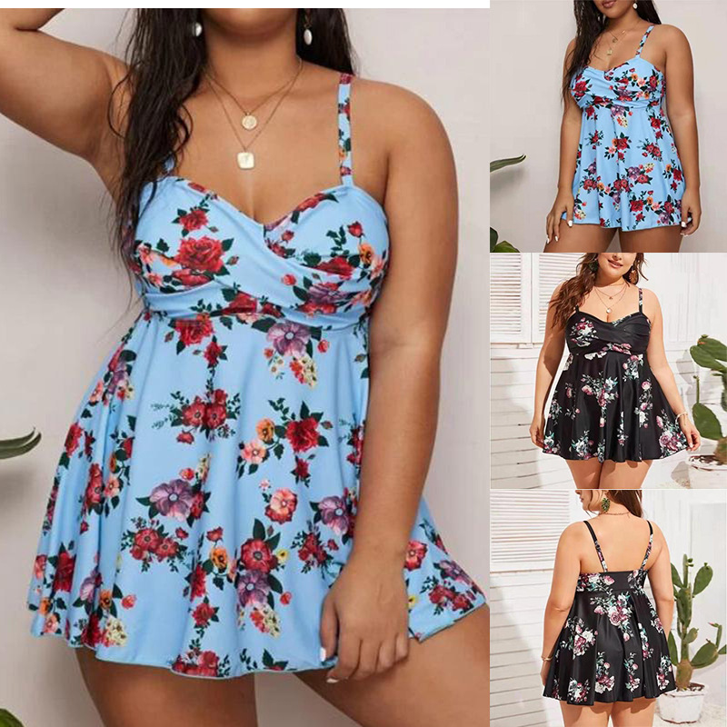 Women's Flower 2 Pieces Set Plus Size Swimwear Swimwear display picture 1