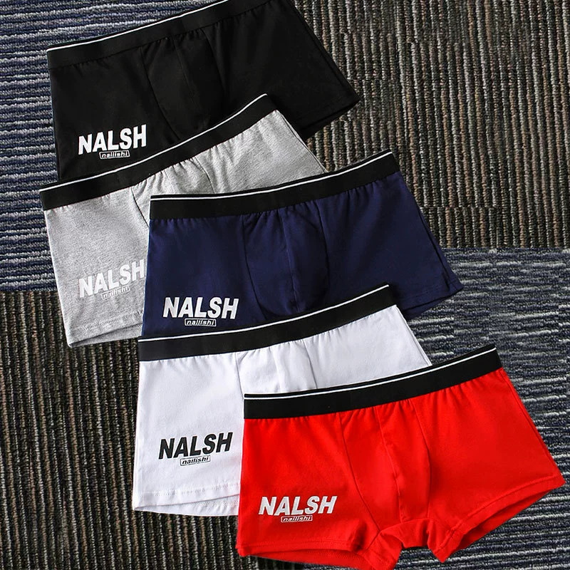 Мужское нижнее белье Хлопковые боксеры Молодежная Мода Сексуальные шорты Боксеры со средней талией Удобное нижнее белье для мужской фабрики