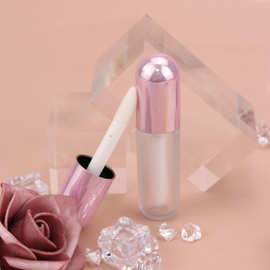 小众设计  亮色喷漆盖磨砂透明瓶美妆唇彩蜜柚分装瓶  现货