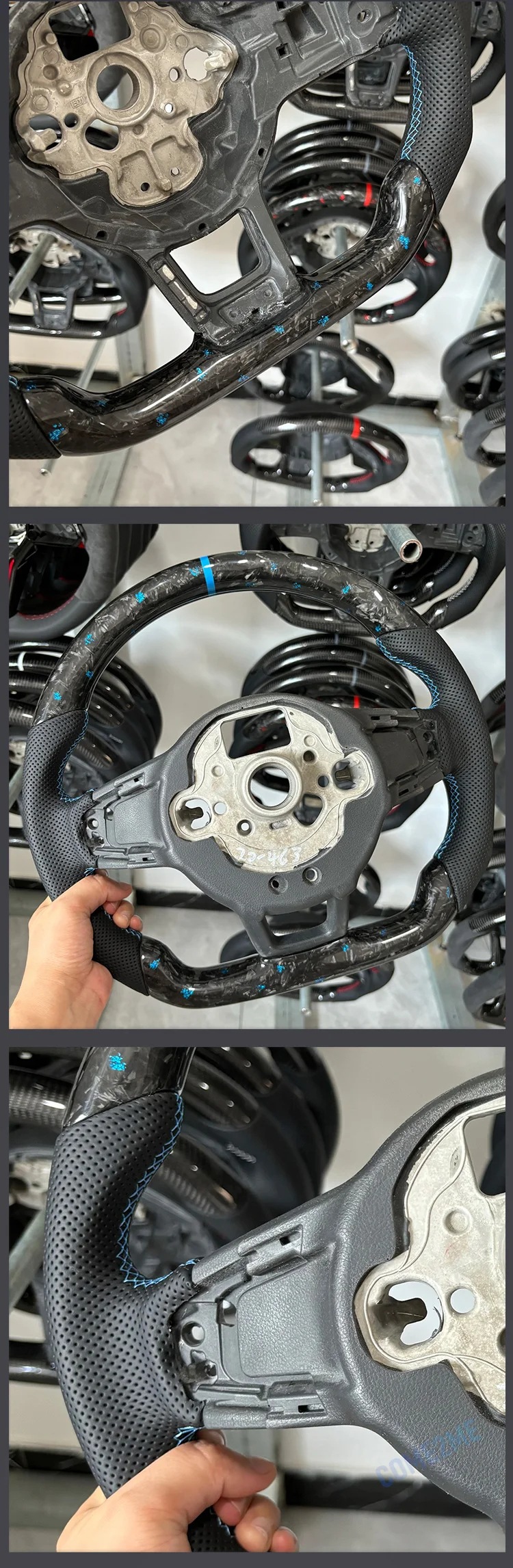 Forged steering wheel is suitable for Volkswagen Mk5 MK7 MK7.5 GTI R Polo 2013-2020