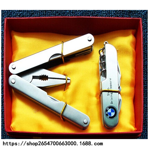 厂家批发礼盒礼品两件套平壳11开礼品多用军刀多功能刀钳礼品小刀