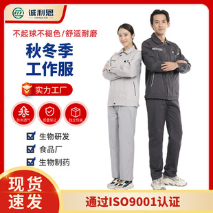 Autumn and Winter Work Clothes Food Factory Electromechanical Long-Sleeved Split Thickeneded Labor Protection Men's and Women's Factory Auto Repair Workshop Work Clothes