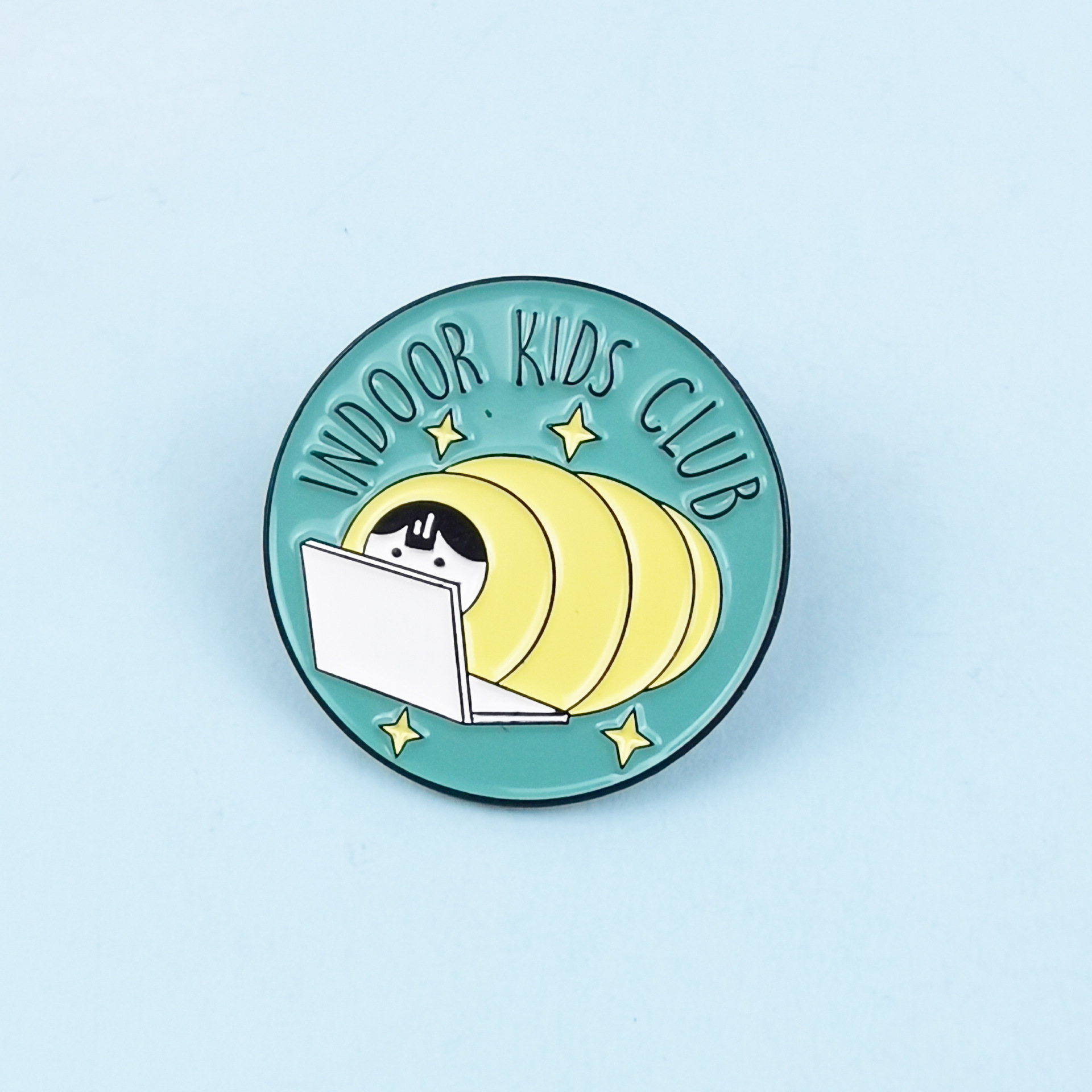 Personalidad humor broche inglés dibujos animados lindo patrón aleación insignia redonda accesorios de pin fijo spot transfronterizo