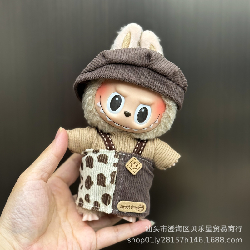 卸売ラブブ labubu ベビー服 17 センチメートルペンダント第一世代と第二世代のビニールぬいぐるみ着替えスーツ|undefined